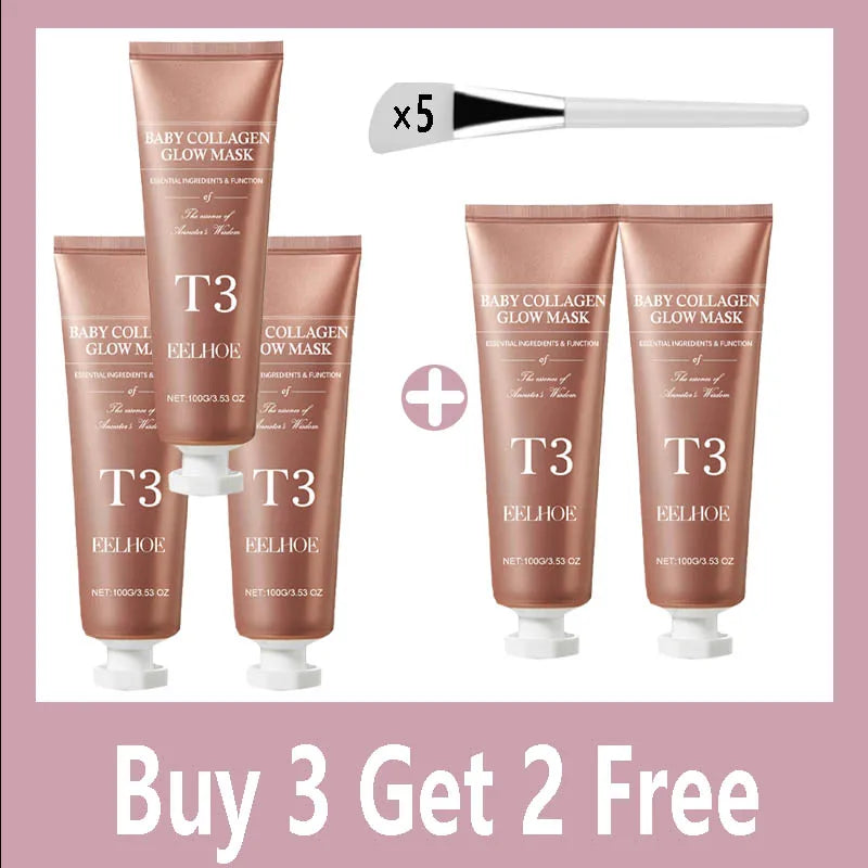 Collagen Night Wrapping Mask Elasticity Hydration Care Reduces Sagging &amp; Dullness Hydrolyzed Collagen For Glowing Skin
