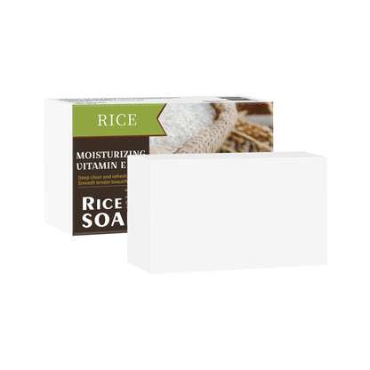 Natural Rice &amp; Turmeric Handmade Soap with Vitamin C | Lemon Essential Oil Cleansing Bar for Face &amp; Body | Organic Skincare Arti