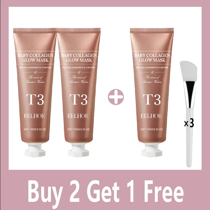 Collagen Night Wrapping Mask Elasticity Hydration Care Reduces Sagging &amp; Dullness Hydrolyzed Collagen For Glowing Skin