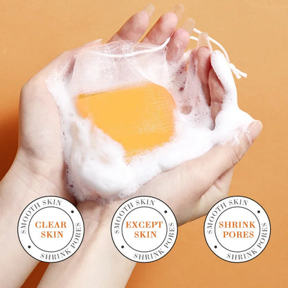 Natural Rice &amp; Turmeric Handmade Soap with Vitamin C | Lemon Essential Oil Cleansing Bar for Face &amp; Body | Organic Skincare Arti