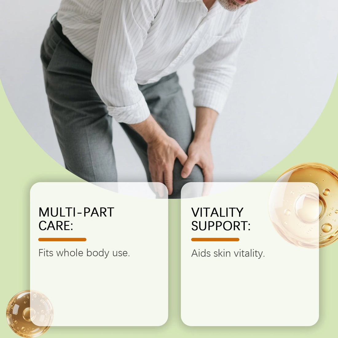 Enhanced Skin-Feel Body Care Cream Gentle Care Legs and Joints Knee Support Skin Vitality Moisturizing Massage Nourishing Cream