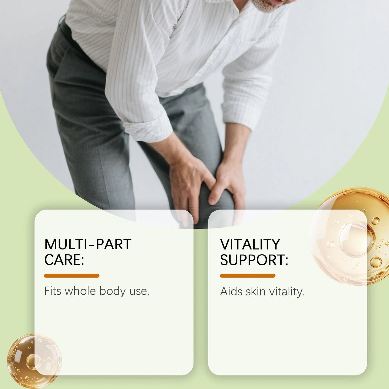 Enhanced Skin-Feel Body Care Cream Gentle Care Legs and Joints Knee Support Skin Vitality Moisturizing Massage Nourishing Cream