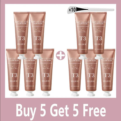 Collagen Night Wrapping Mask Elasticity Hydration Care Reduces Sagging &amp; Dullness Hydrolyzed Collagen For Glowing Skin