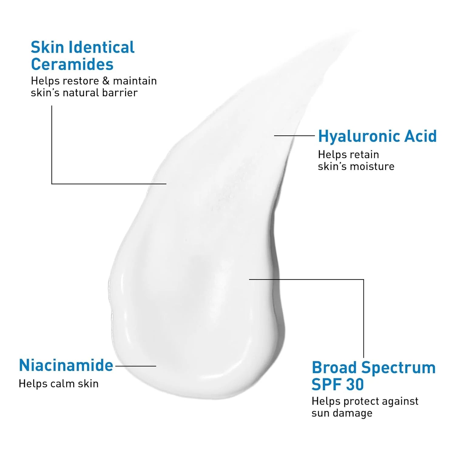 CeraVe AM Facial Moisturizing Lotion SPF 30, Oil-Free, with Hyaluronic Acid, Niacinamide &amp; Ceramides, 3oz