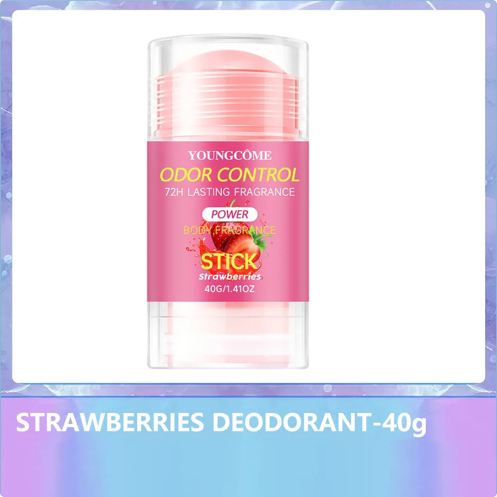 Strawberry Deodorant set - 72H Freshness, Aluminum-Free, Sweet Scent for Women, School Safe for Sensitive Skin